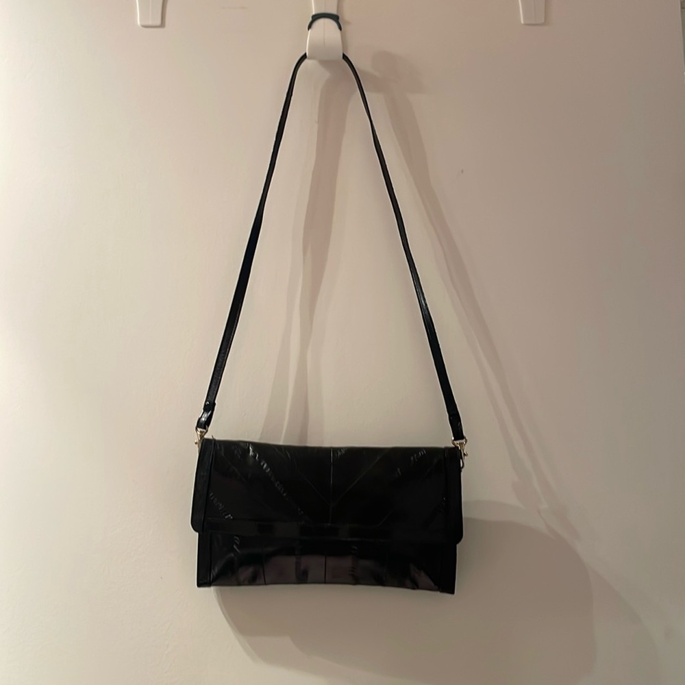Vintage black eel skin purse